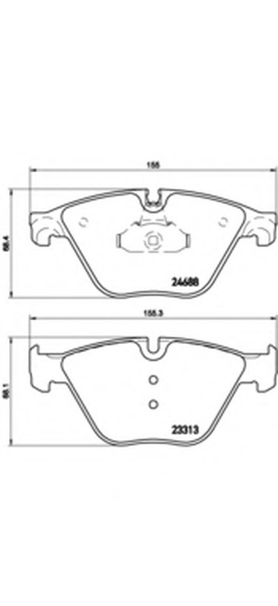 P06074 BREMBO Комплект тормозных колодок, дисковый тормоз