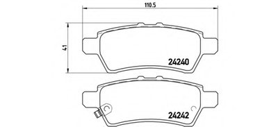 P56060 BREMBO Комплект тормозных колодок, дисковый тормоз