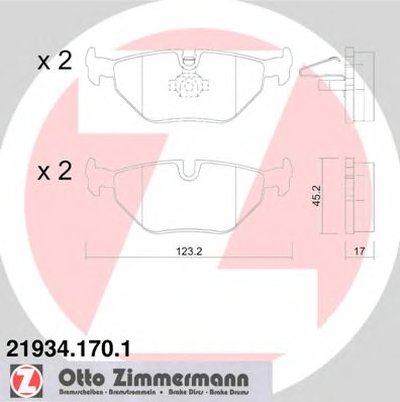 Комплект тормозных колодок, дисковый тормоз ZIMMERMANN купить