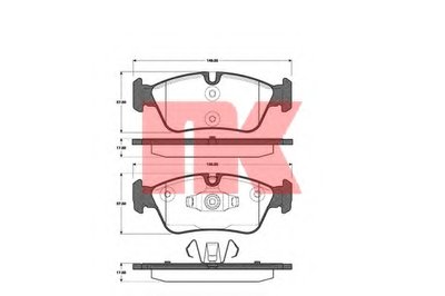 221531 NK Комплект тормозных колодок, дисковый тормоз