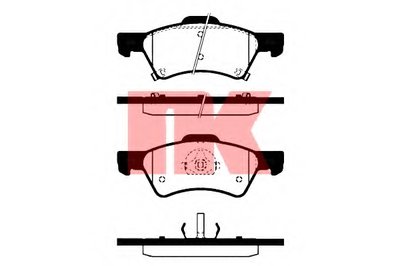 229320 NK Комплект тормозных колодок, дисковый тормоз