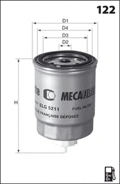 ELG5214 MECAFILTER Топливный фильтр