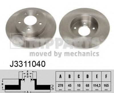 J3311040 NIPPARTS Тормозной диск