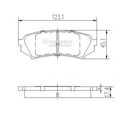 J3612022 NIPPARTS Комплект тормозных колодок, дисковый тормоз