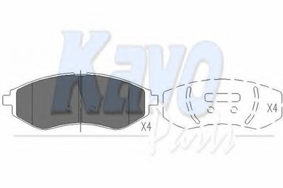 KBP1003 KAVO PARTS Комплект тормозных колодок, дисковый тормоз