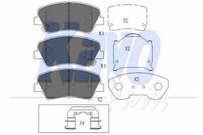 KBP3030 KAVO PARTS Комплект тормозных колодок, дисковый тормоз