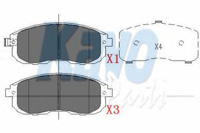 KBP6557 KAVO PARTS Комплект тормозных колодок, дисковый тормоз