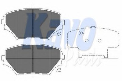 KBP9011 KAVO PARTS Комплект тормозных колодок, дисковый тормоз