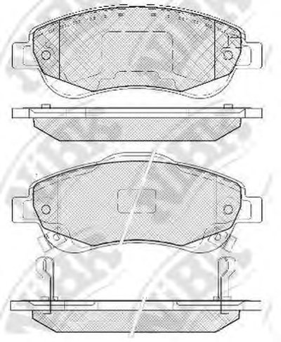 PN8808 NIBK Комплект тормозных колодок, дисковый тормоз