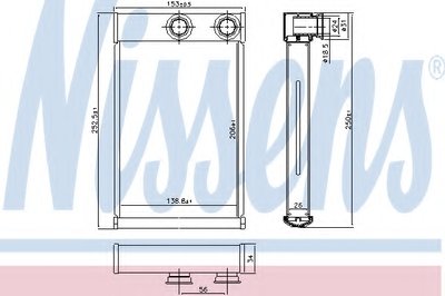 Теплообменник, отопление салона NISSENS купить