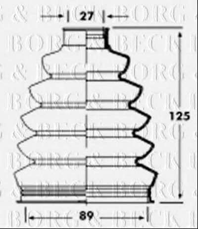 BCB2358 BORG & BECK Пыльник, приводной вал