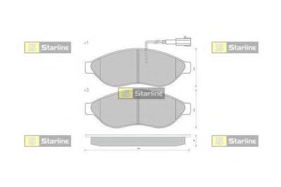 BDS847P STARLINE Комплект тормозных колодок, дисковый тормоз