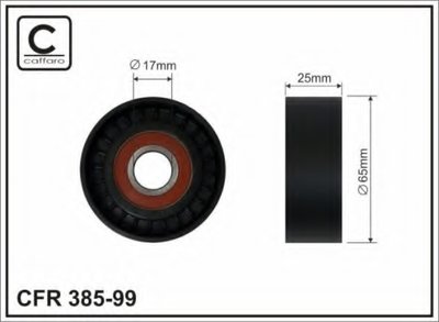 38599 CAFFARO Натяжной ролик, поликлиновой  ремень