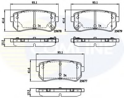 CBP32276 COMLINE Комплект тормозных колодок, дисковый тормоз