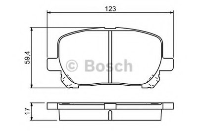 0986424761 BOSCH Комплект тормозных колодок, дисковый тормоз