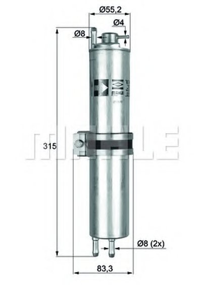 KLH12 MAHLE ORIGINAL Топливный фильтр