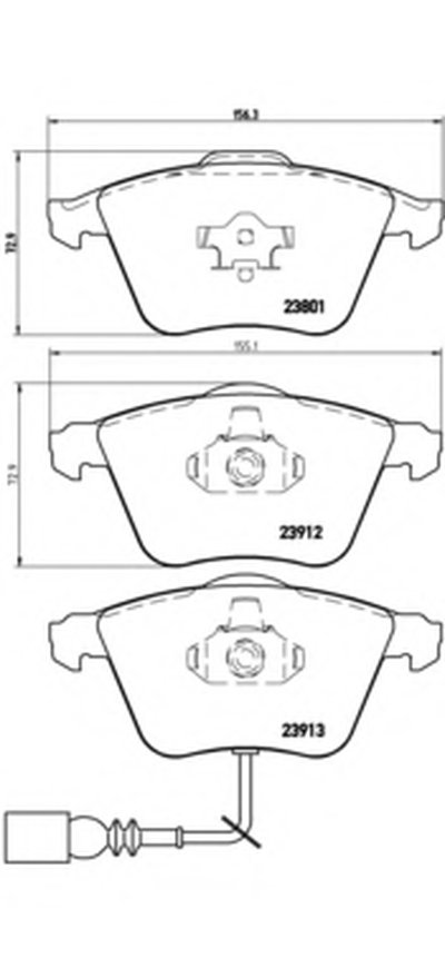 P85079 BREMBO Комплект тормозных колодок, дисковый тормоз