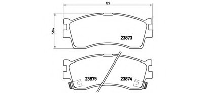 P30016 BREMBO Комплект тормозных колодок, дисковый тормоз