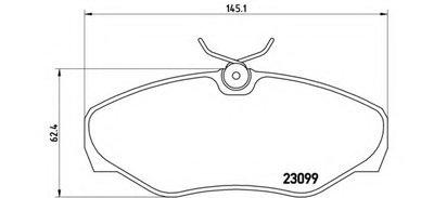 P56061 BREMBO Комплект тормозных колодок, дисковый тормоз