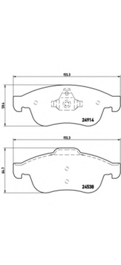 P68050 BREMBO Комплект тормозных колодок, дисковый тормоз