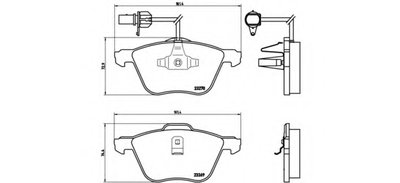 P85061 BREMBO Комплект тормозных колодок, дисковый тормоз