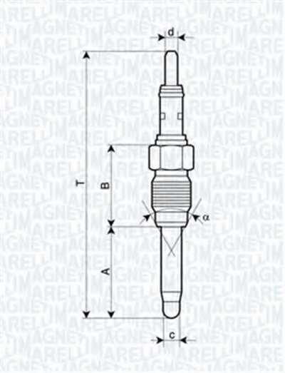 062900084304 MAGNETI MARELLI Свеча накаливания