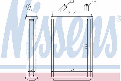 Теплообменник, отопление салона NISSENS купить