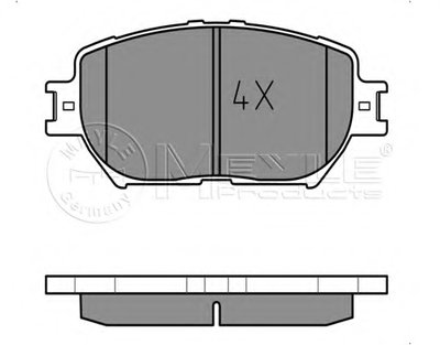 0252392817 MEYLE Комплект тормозных колодок, дисковый тормоз