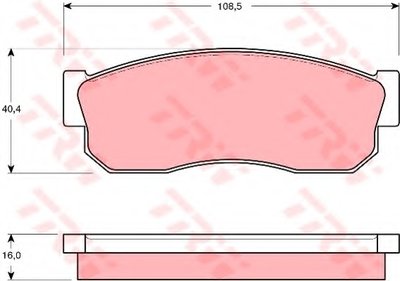 GDB288 TRW Комплект тормозных колодок, дисковый тормоз