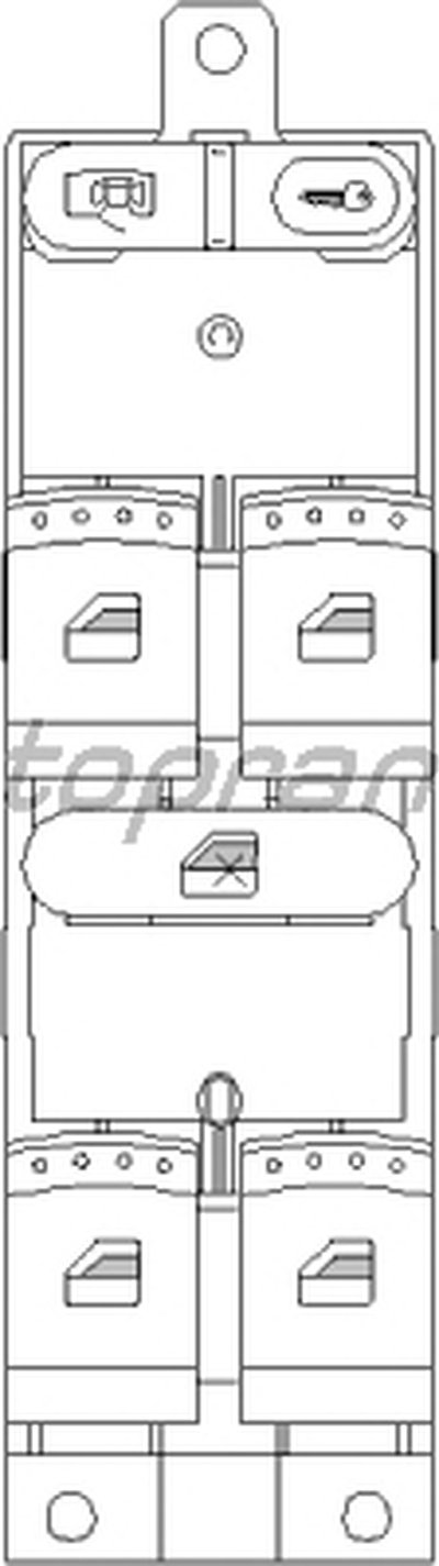 Выключатель, стеклолодъемник TOPRAN купить