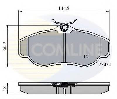 CBP0162 COMLINE Комплект тормозных колодок, дисковый тормоз