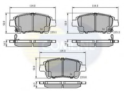 CBP3901 COMLINE Комплект тормозных колодок, дисковый тормоз