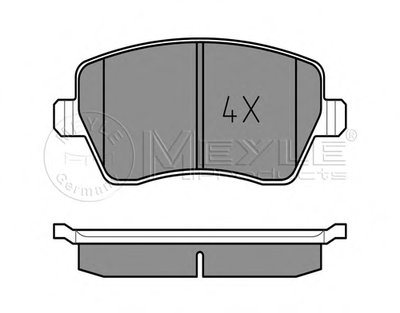 0252397317PD MEYLE Комплект тормозных колодок, дисковый тормоз