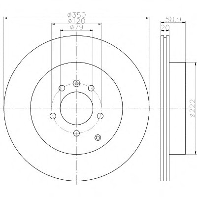 8DD355118781 HELLA PAGID Тормозной диск