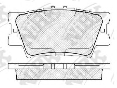 PN1522 NIBK Комплект тормозных колодок, дисковый тормоз