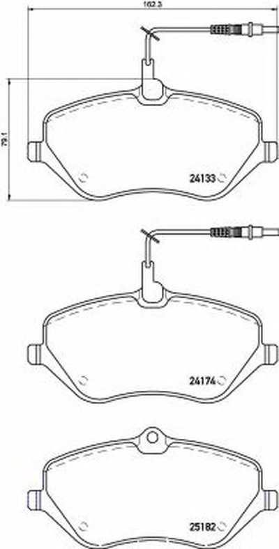 P61119 BREMBO Комплект тормозных колодок, дисковый тормоз