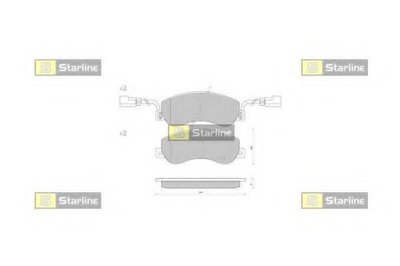 BDS848P STARLINE Комплект тормозных колодок, дисковый тормоз