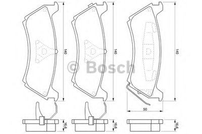 0986424648 BOSCH Комплект тормозных колодок, дисковый тормоз