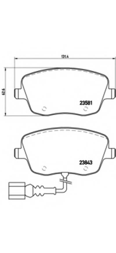 P85077 BREMBO Комплект тормозных колодок, дисковый тормоз