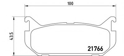 P24036 BREMBO Комплект тормозных колодок, дисковый тормоз