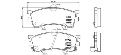 P49023 BREMBO Комплект тормозных колодок, дисковый тормоз