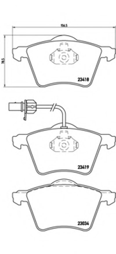 P85062 BREMBO Комплект тормозных колодок, дисковый тормоз