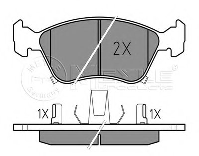 0252197617W MEYLE Комплект тормозных колодок, дисковый тормоз
