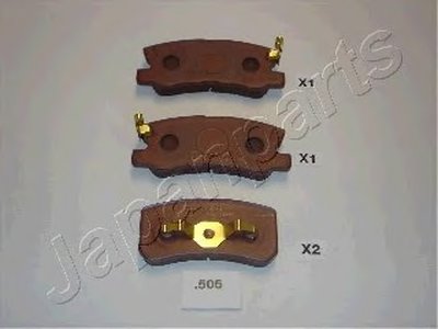 PP505AF JAPANPARTS Комплект тормозных колодок, дисковый тормоз