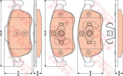 Комплект тормозных колодок, дисковый тормоз COTEC TRW купить