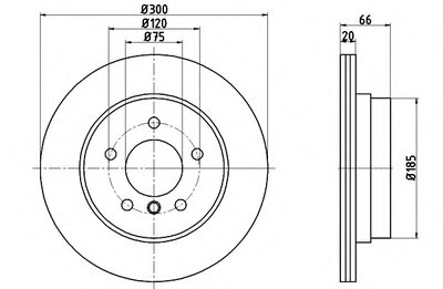 8DD355117831 HELLA PAGID Тормозной диск