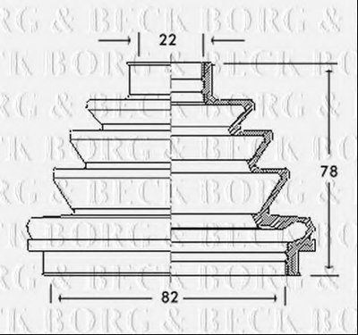 BCB2110 BORG & BECK Пыльник, приводной вал