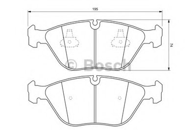 Комплект тормозных колодок, дисковый тормоз BOSCH купить