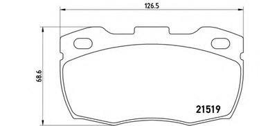 P44005 BREMBO Комплект тормозных колодок, дисковый тормоз