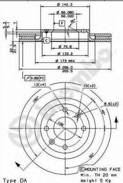 Тормозной диск COATED DISC LINE BREMBO купить